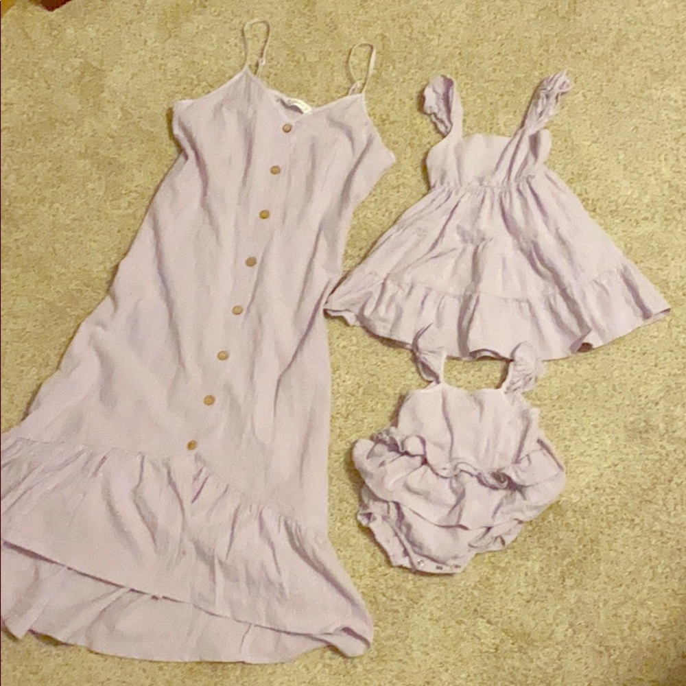 Patpat mommy and me (lavender) matching outfits